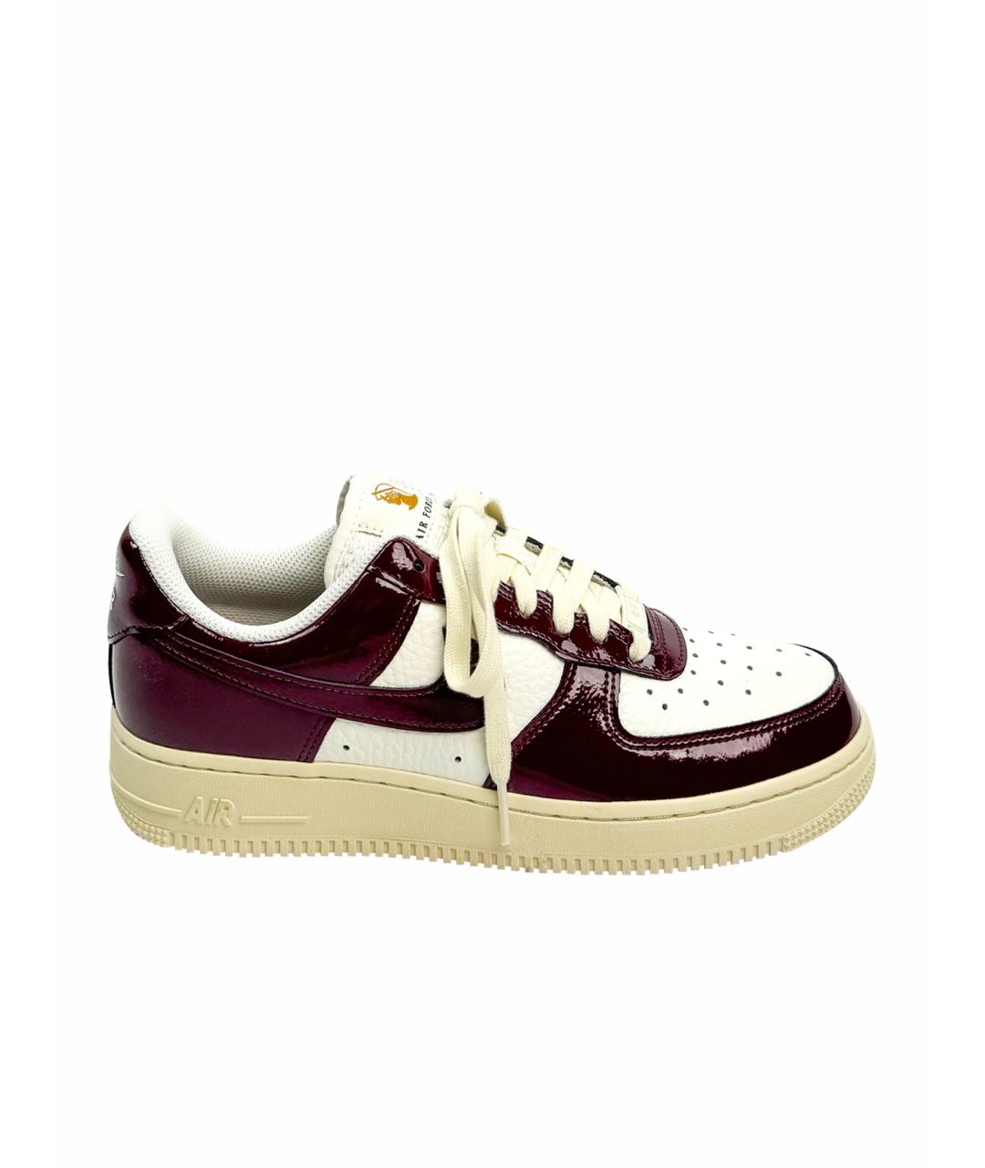 NIKE Бордовые кожаные кеды, фото 1