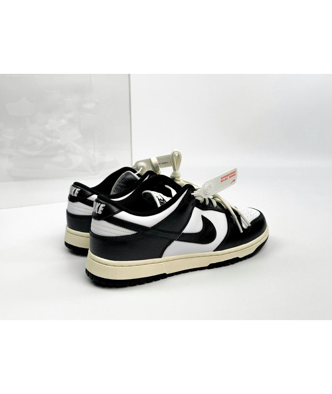 NIKE Черные кожаные низкие кроссовки / кеды, фото 7