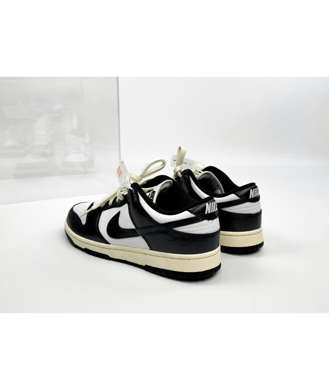 NIKE Черные кожаные низкие кроссовки / кеды, фото 4