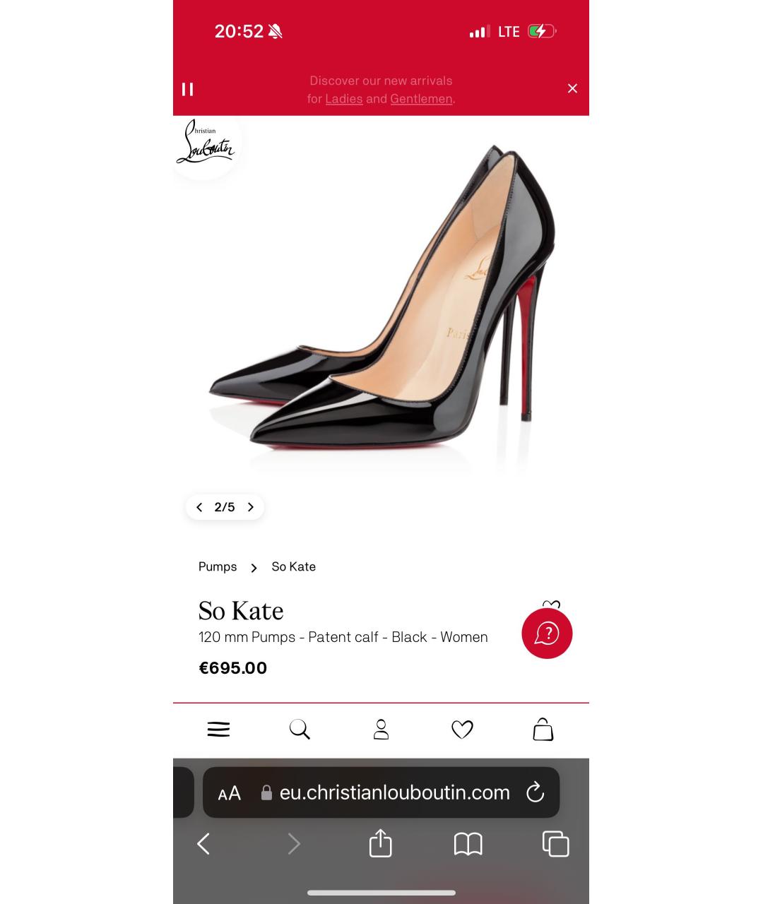 CHRISTIAN LOUBOUTIN Черные туфли из лакированной кожи, фото 7