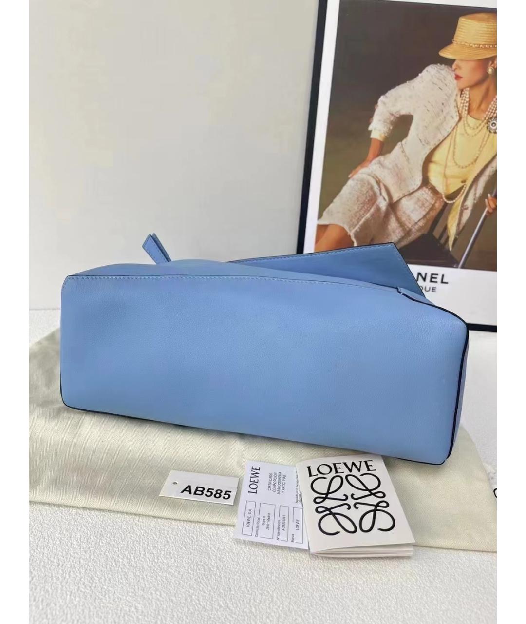 LOEWE Голубая кожаная сумка через плечо, фото 7