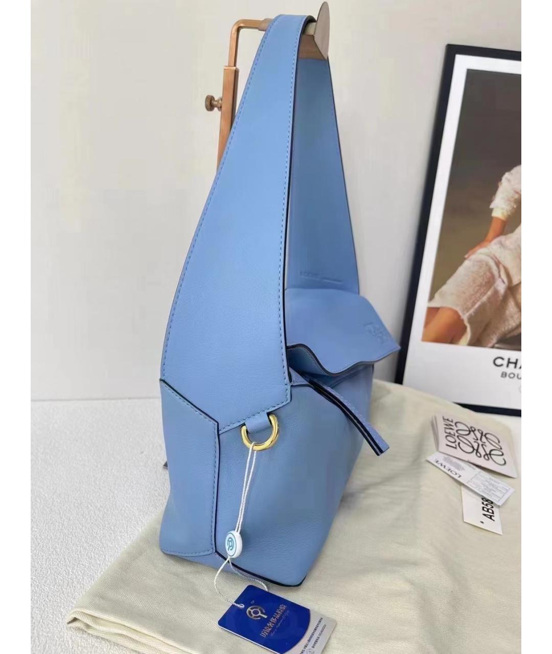 LOEWE Голубая кожаная сумка через плечо, фото 5