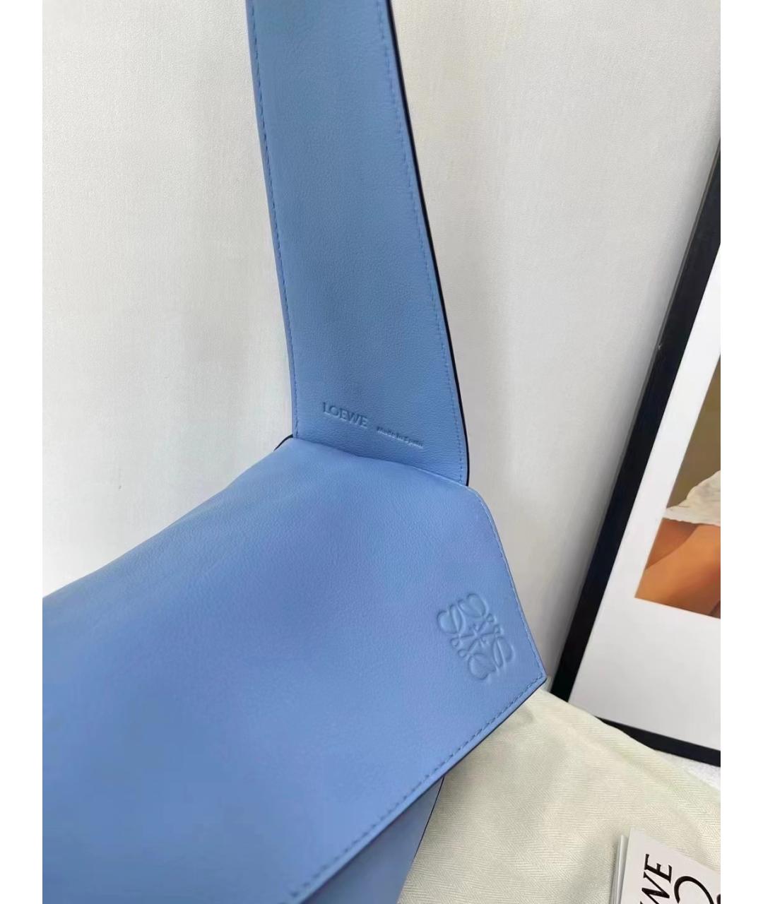 LOEWE Голубая кожаная сумка через плечо, фото 4