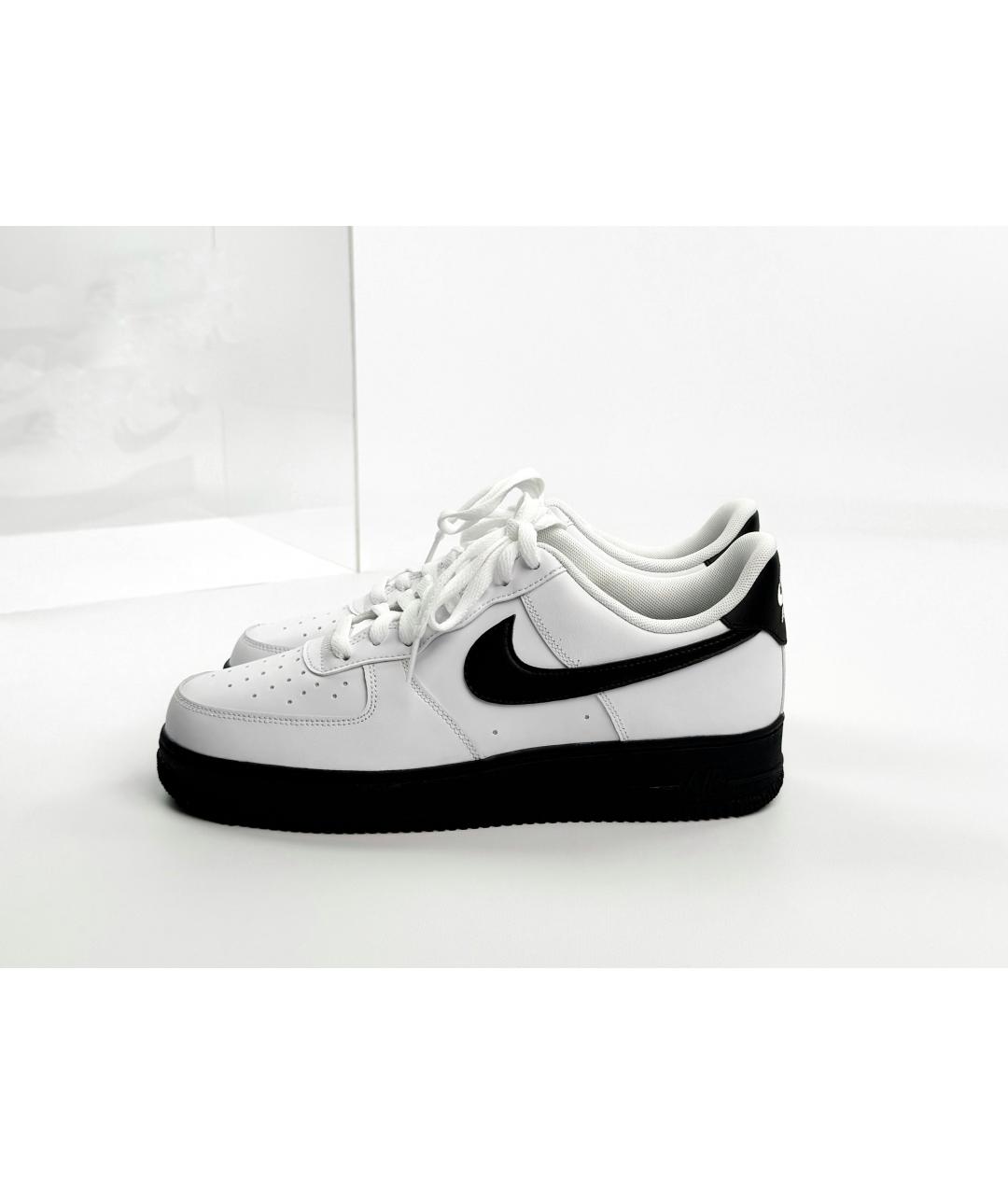 NIKE Белые кожаные высокие кроссовки / кеды, фото 9