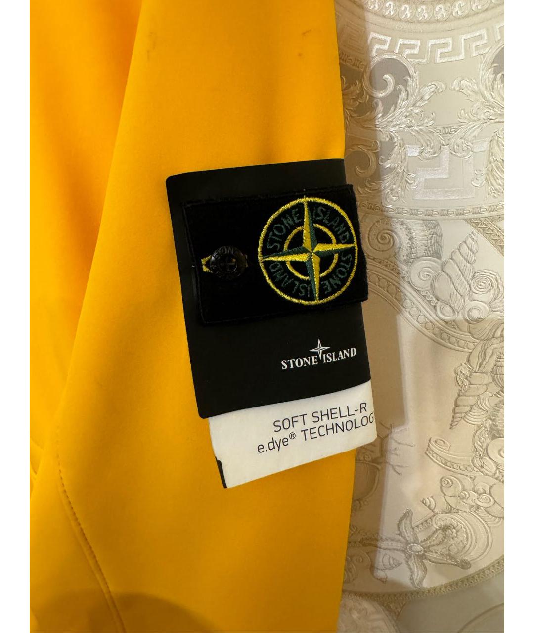 STONE ISLAND Оранжевая полиэстеровая спортивная куртка, фото 4