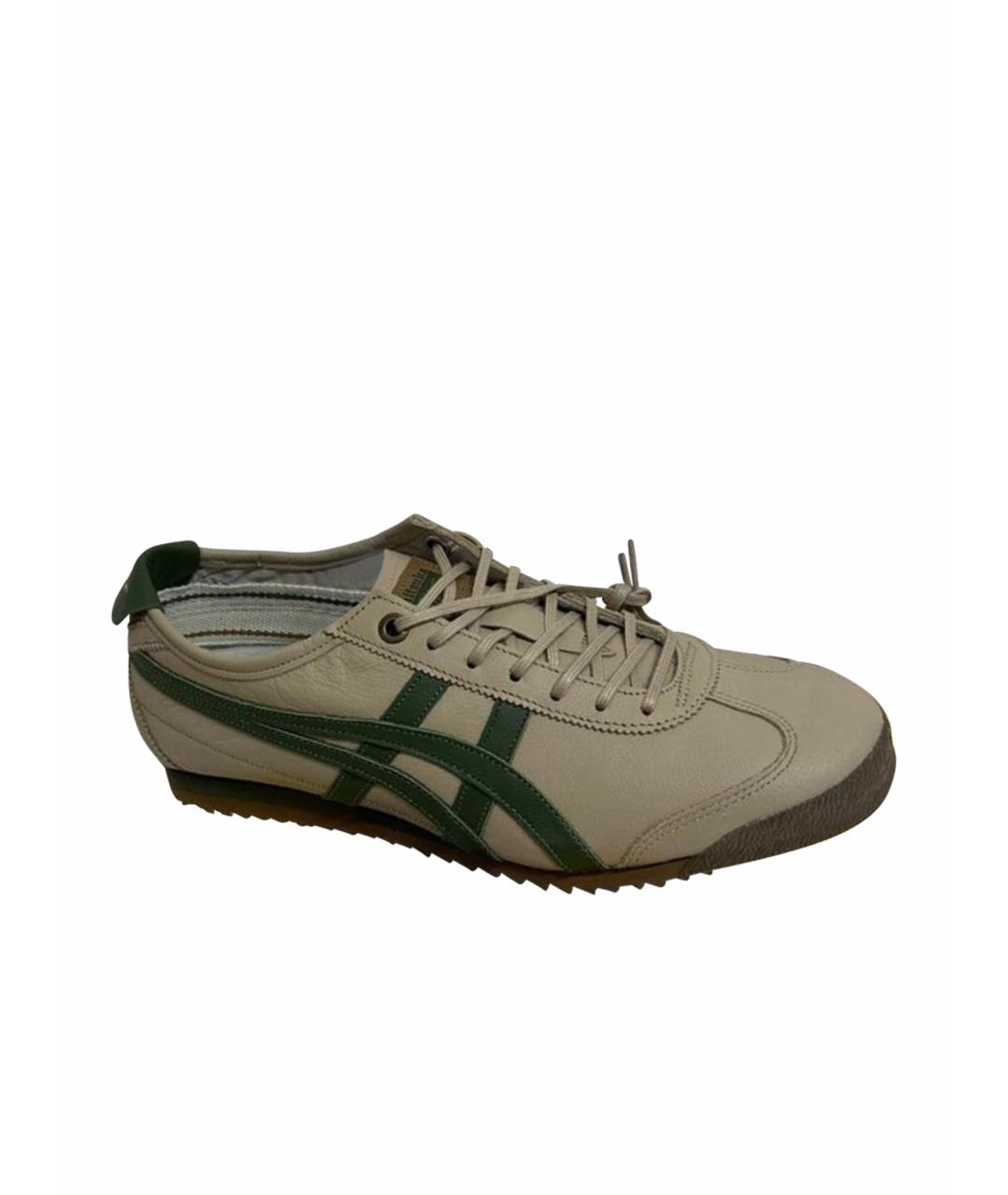 ONITSUKA TIGER Бежевые кожаные кроссовки, фото 1