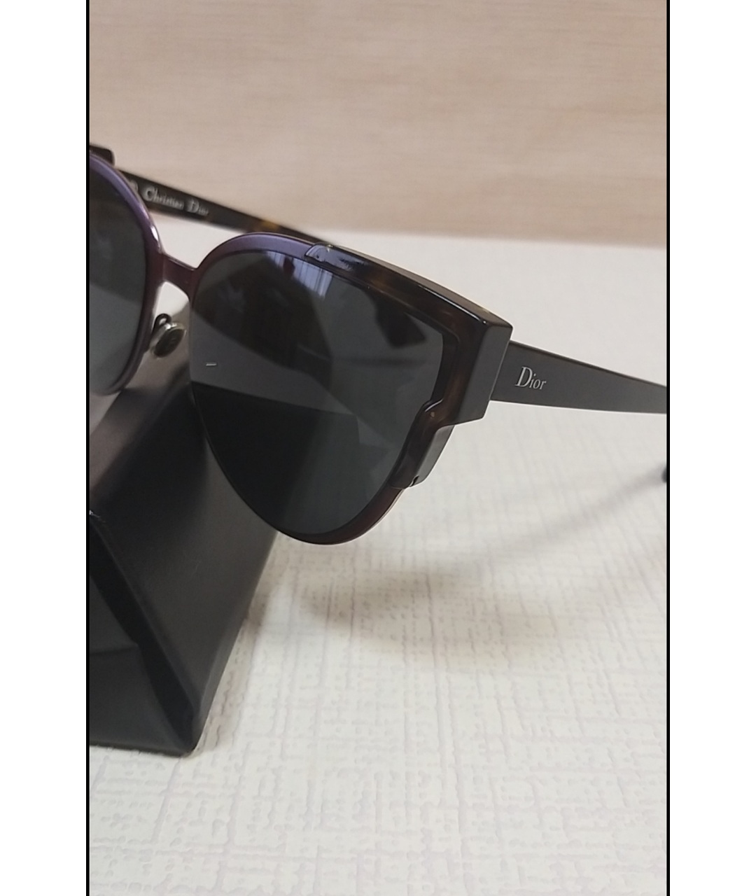 CHRISTIAN DIOR PRE-OWNED Бордовые пластиковые солнцезащитные очки, фото 2