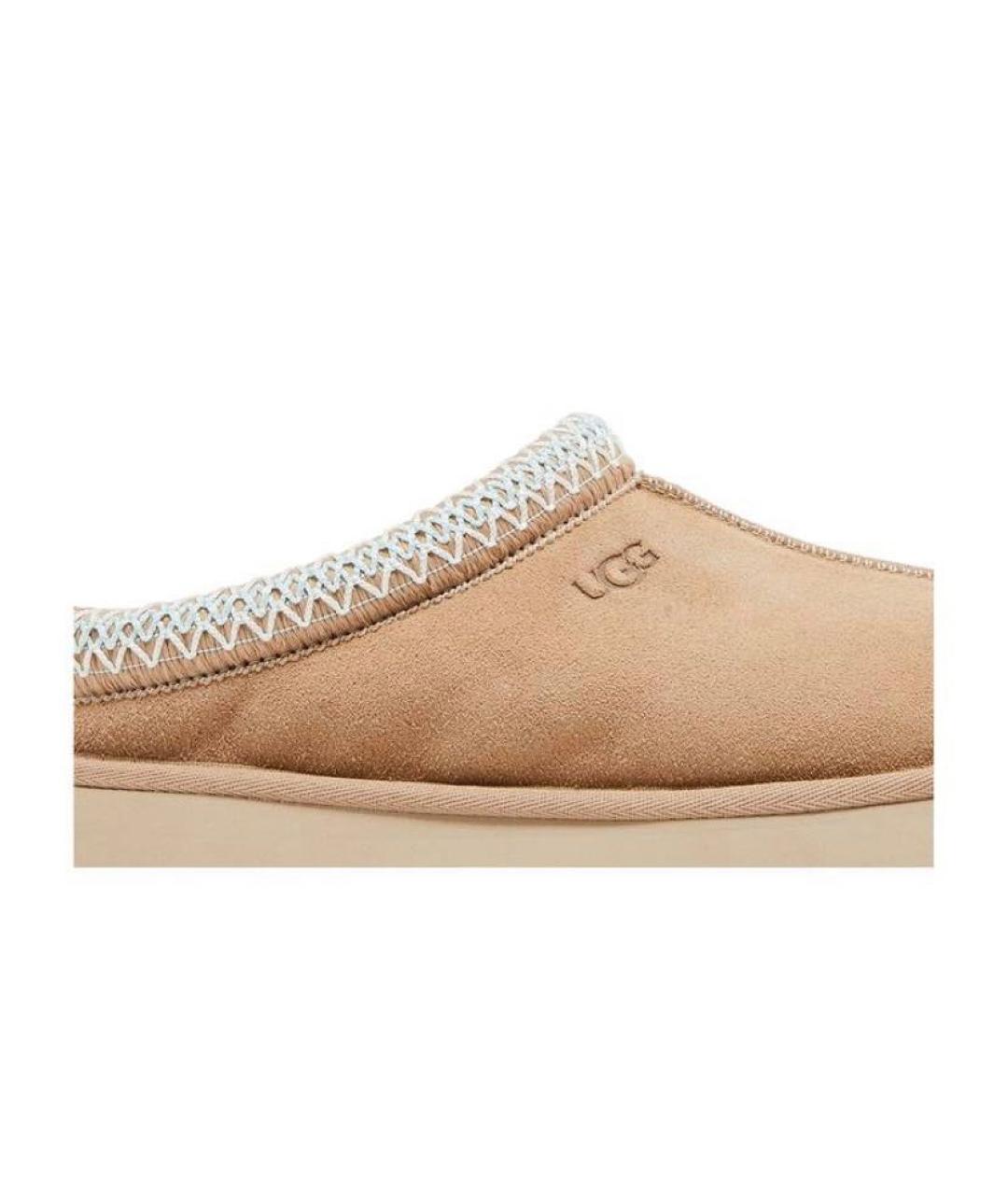 UGG AUSTRALIA Бежевые замшевые сабо, фото 2