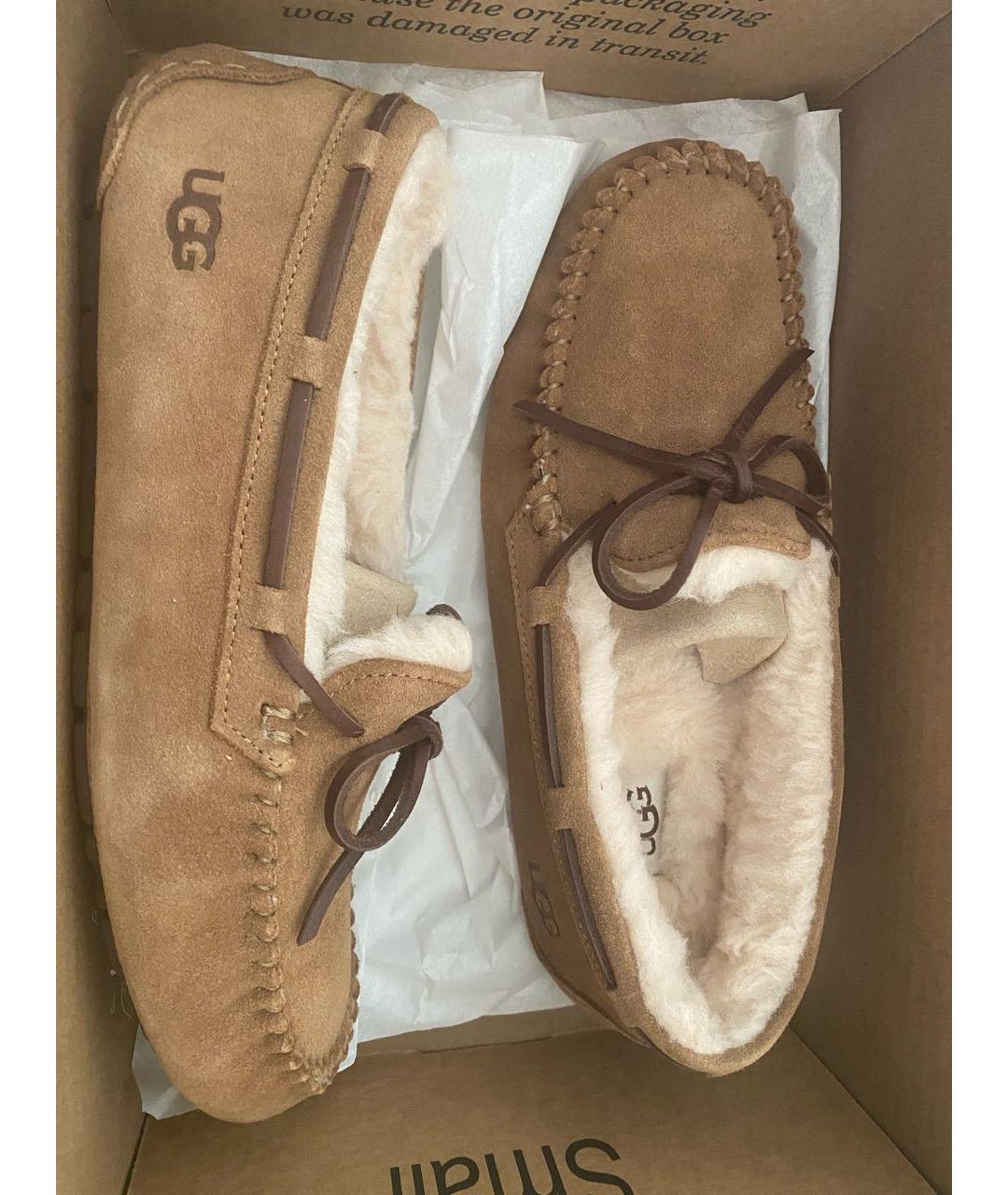 UGG AUSTRALIA Коричневые замшевые мокасины, фото 6