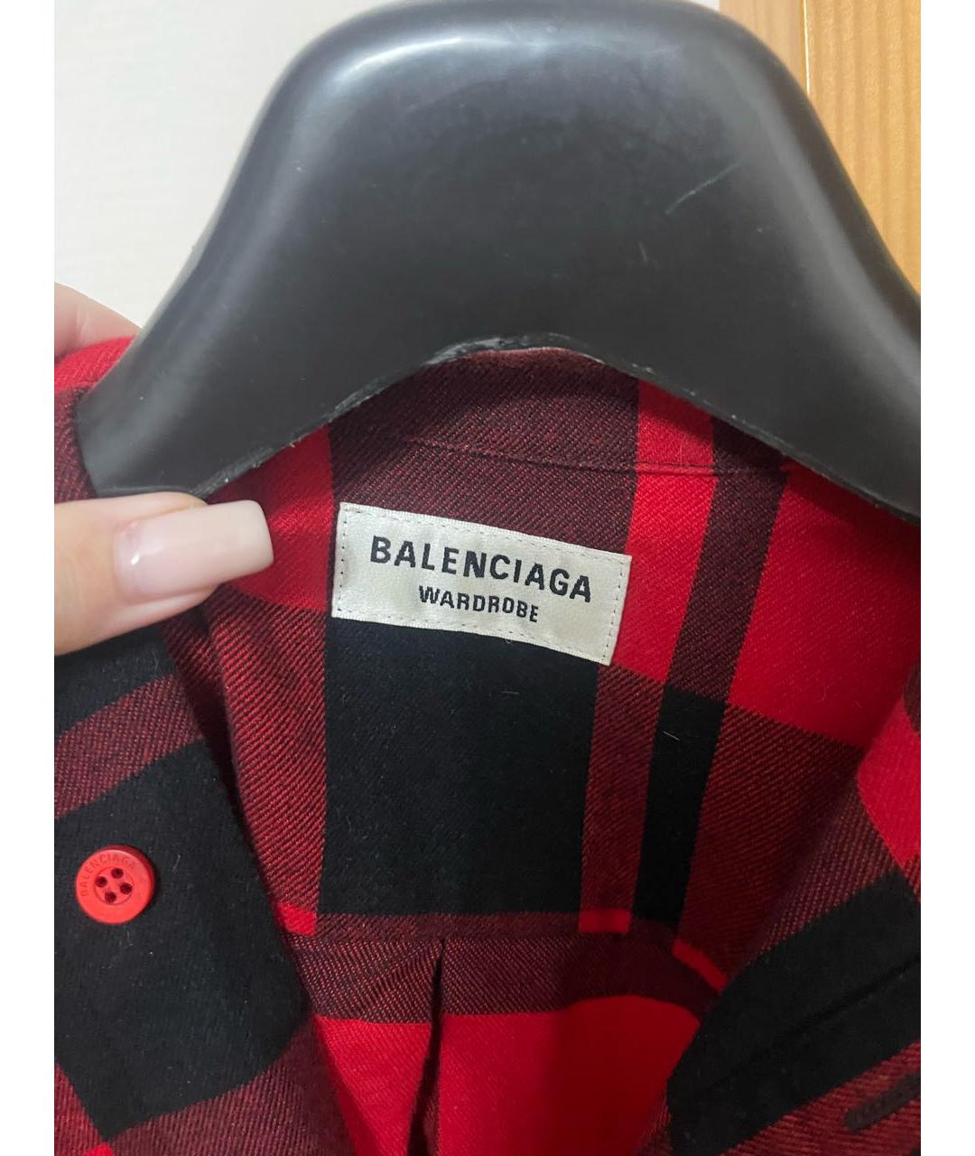 BALENCIAGA Красное хлопковое повседневное платье, фото 5