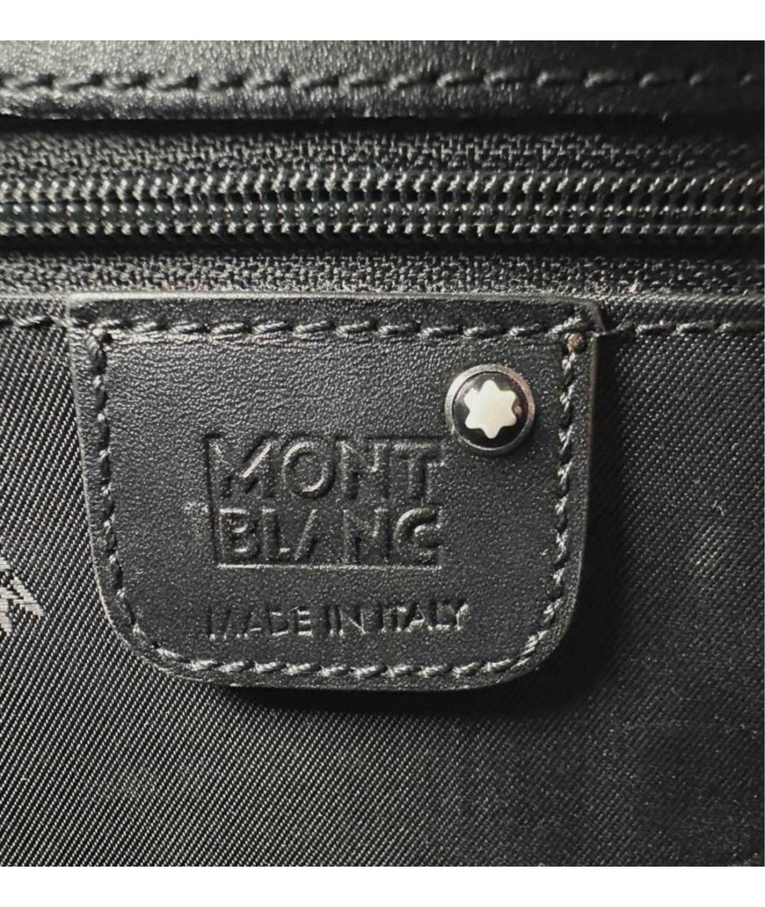 MONTBLANC Черный кожаный портфель, фото 6