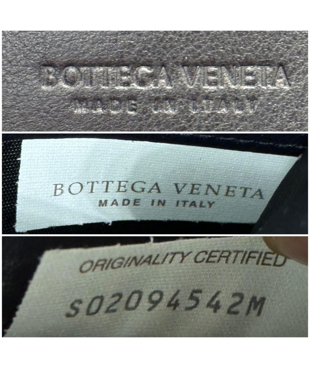 BOTTEGA VENETA Темно-синий кожаный кошелек, фото 7