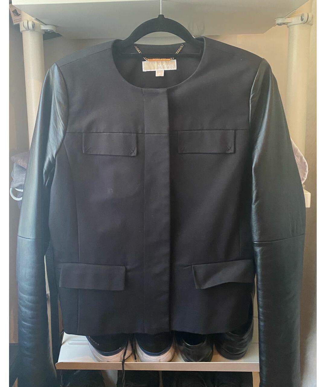 MICHAEL MICHAEL KORS Черный хлопковый жакет/пиджак, фото 3