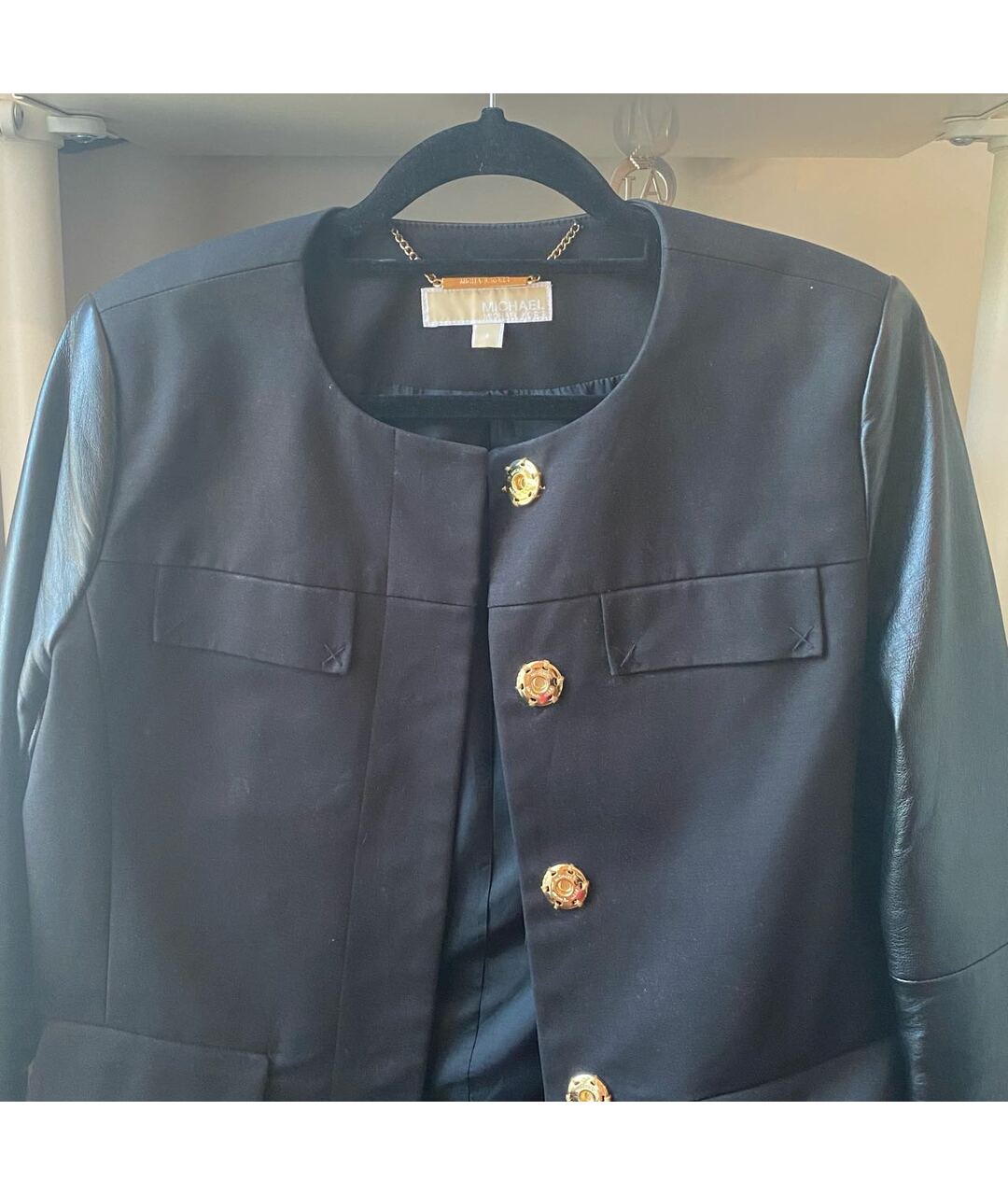 MICHAEL MICHAEL KORS Черный хлопковый жакет/пиджак, фото 2