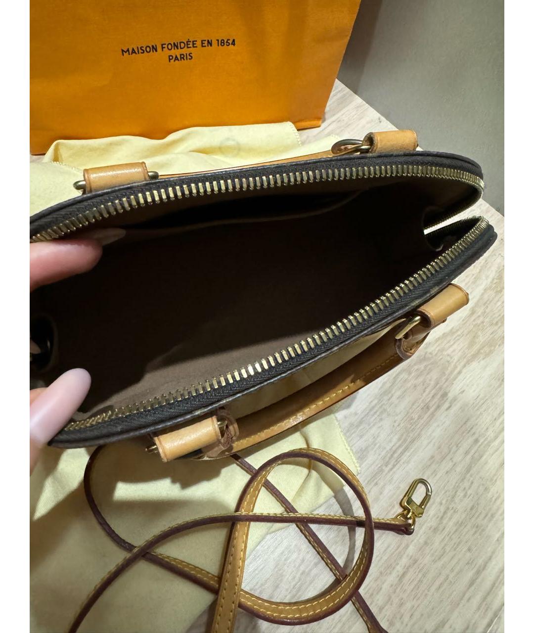 LOUIS VUITTON Коричневая сумка с короткими ручками, фото 2