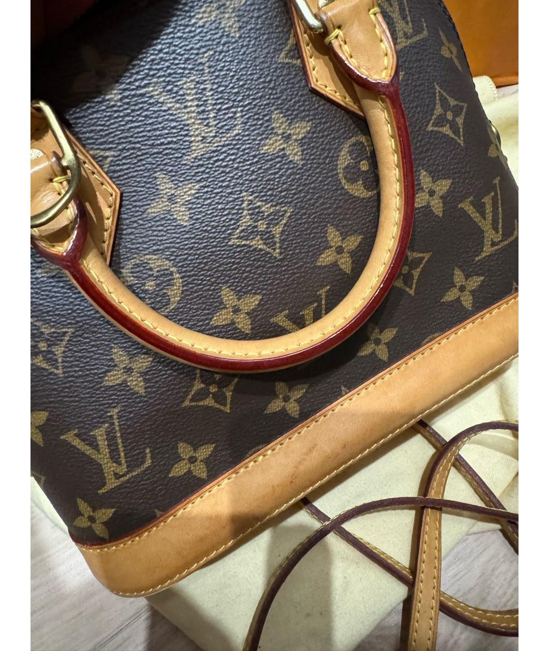 LOUIS VUITTON Коричневая сумка с короткими ручками, фото 4