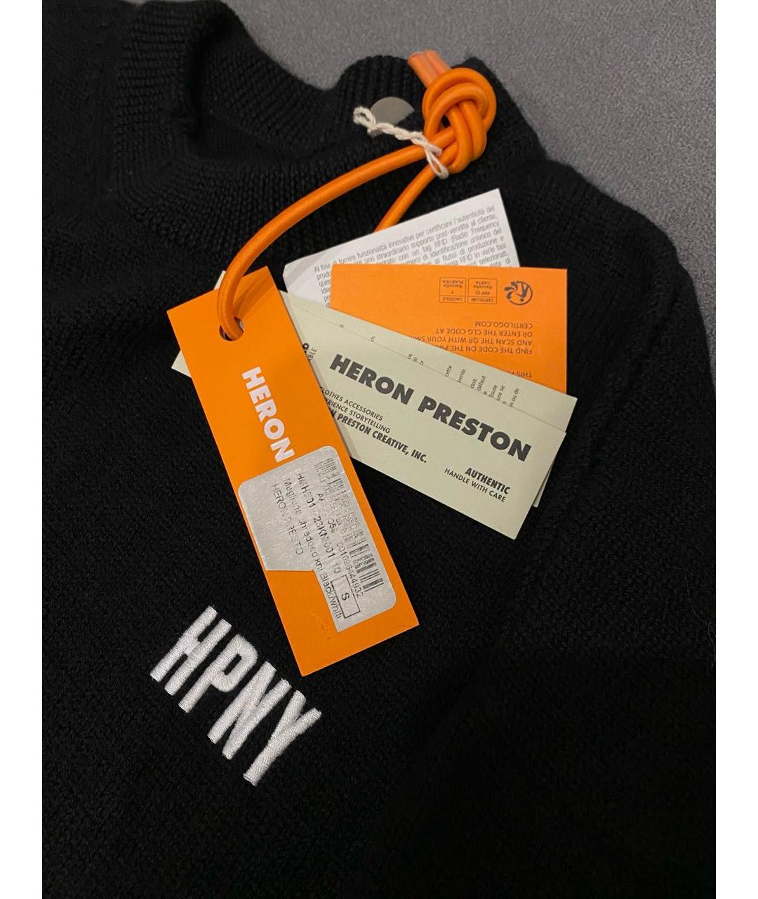 HERON PRESTON Черный шерстяной джемпер / свитер, фото 6