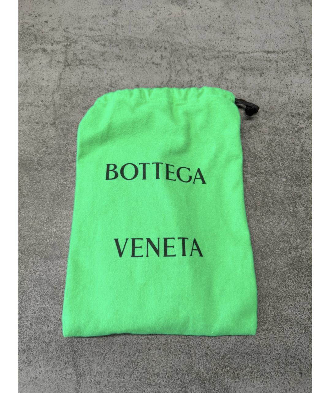 BOTTEGA VENETA Черный кожаный кошелек, фото 7