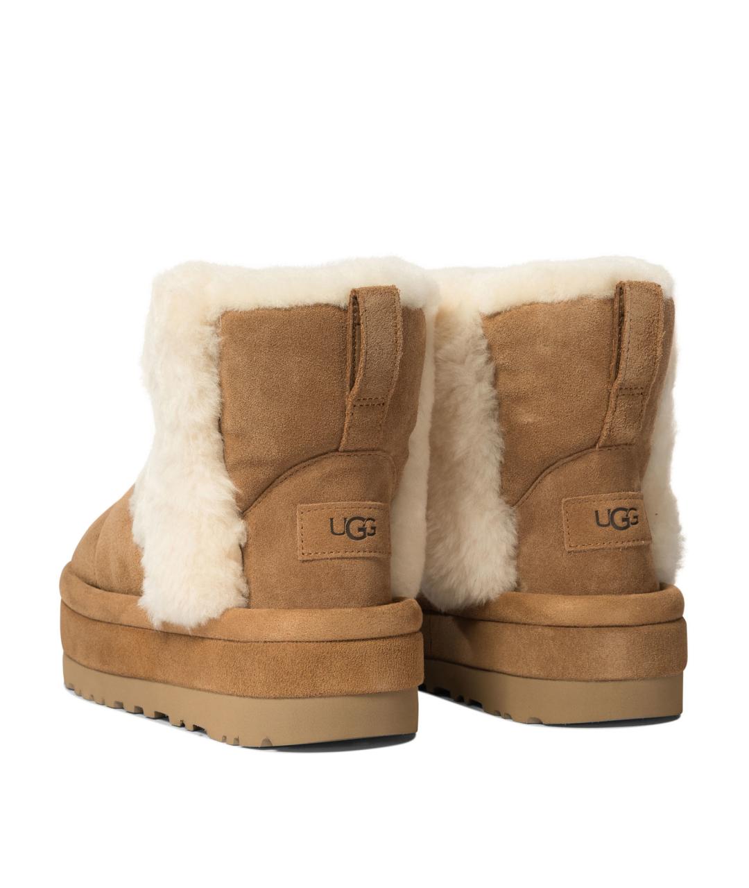 UGG AUSTRALIA Коричневые кожаные ботинки, фото 4