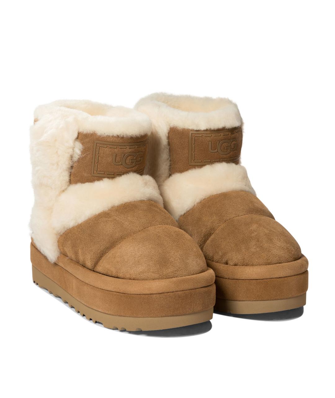 UGG AUSTRALIA Коричневые кожаные ботинки, фото 2