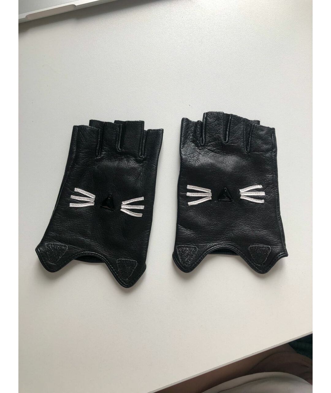 KARL LAGERFELD Черные кожаные перчатки, фото 5