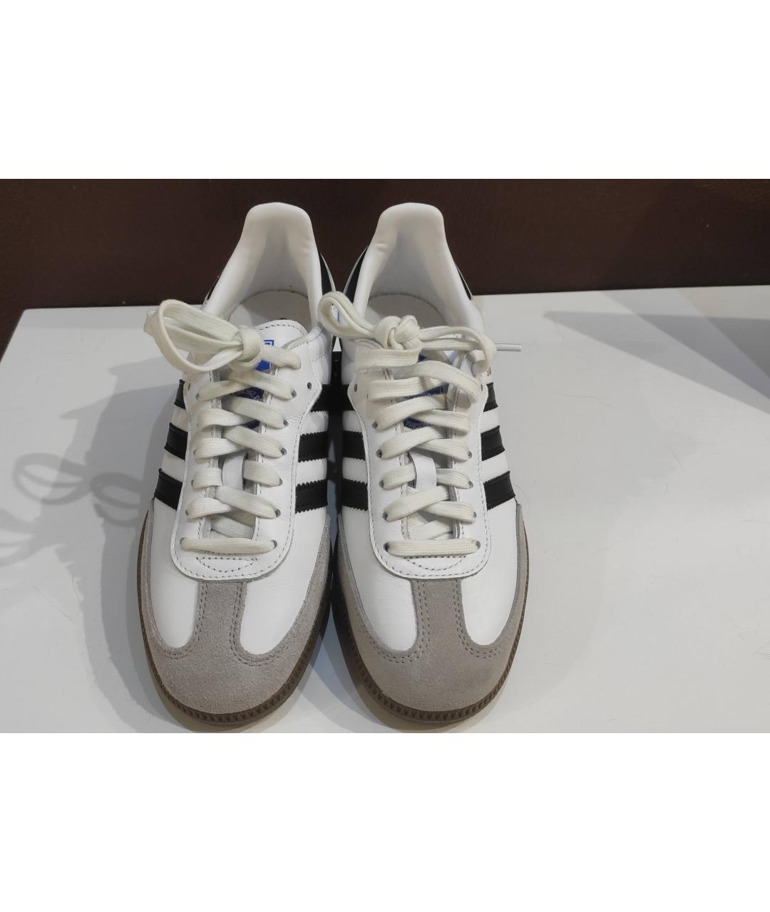 ADIDAS Белые кожаные кроссовки, фото 2