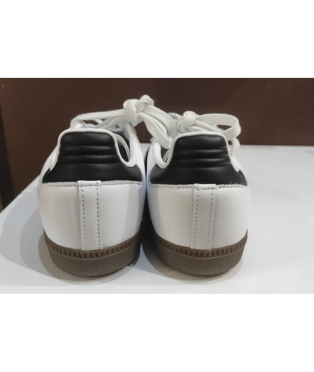 ADIDAS Белые кожаные кроссовки, фото 4