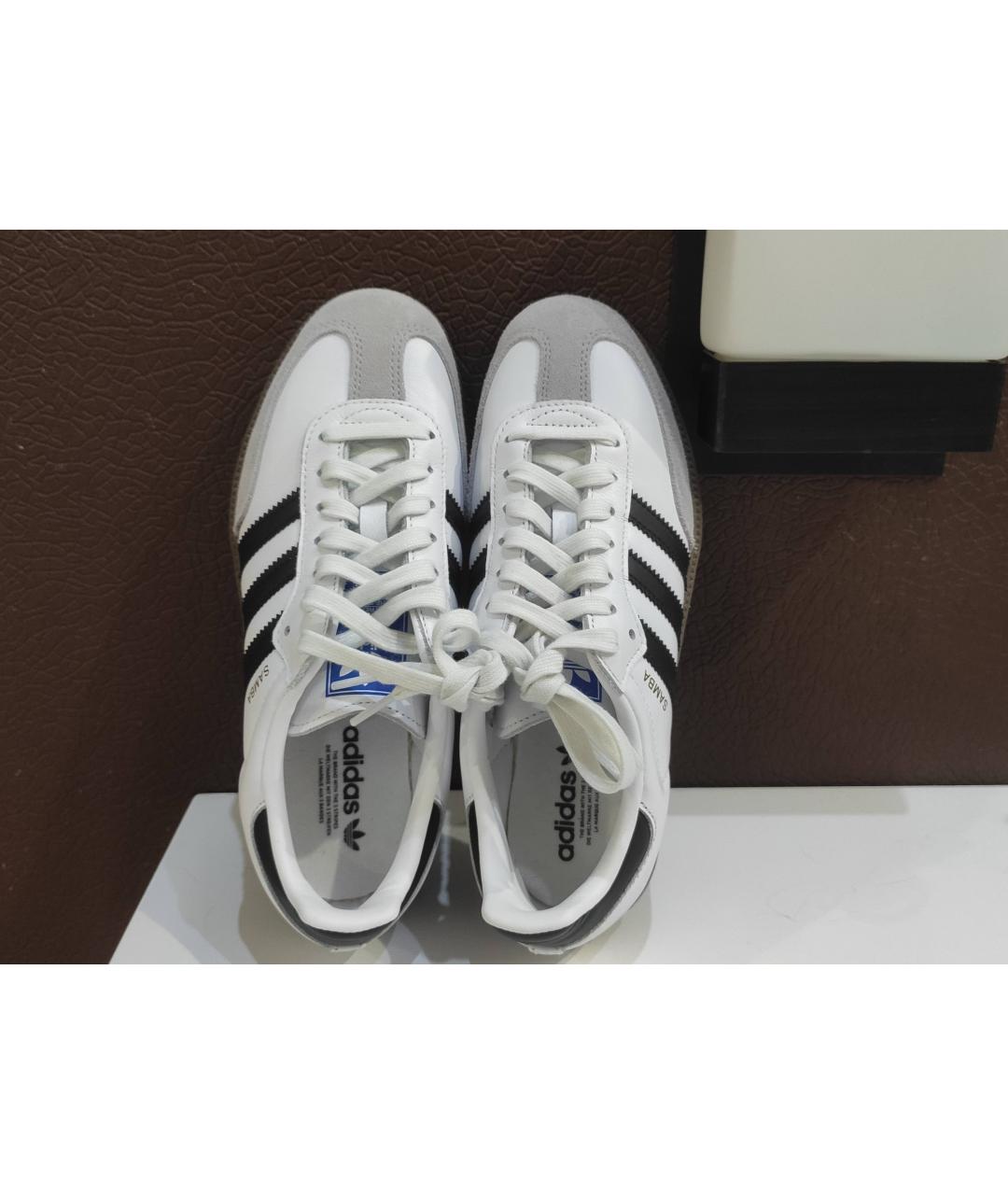 ADIDAS Белые кожаные кроссовки, фото 3