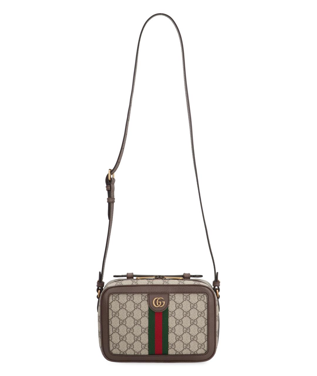 GUCCI Бежевая синтетическая сумка на плечо, фото 5