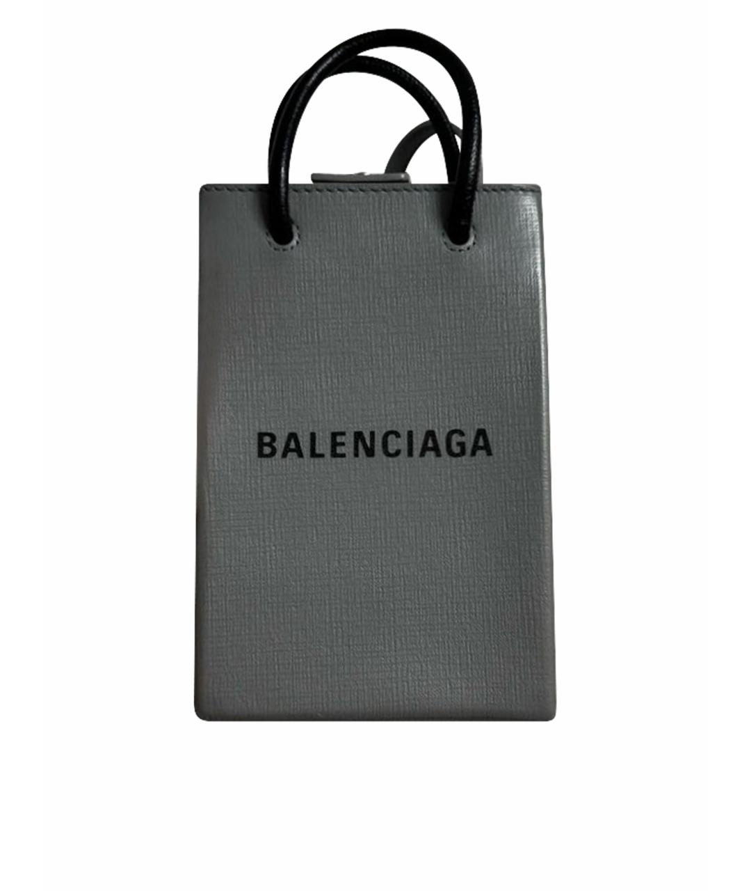 BALENCIAGA Серая сумка через плечо из искусственной кожи, фото 1