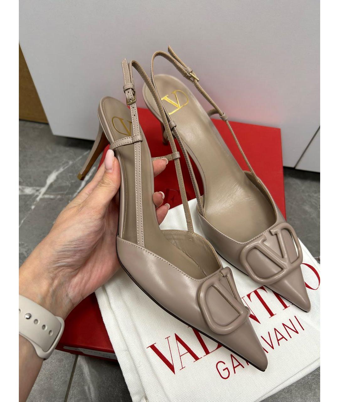 VALENTINO Розовые кожаные туфли, фото 2