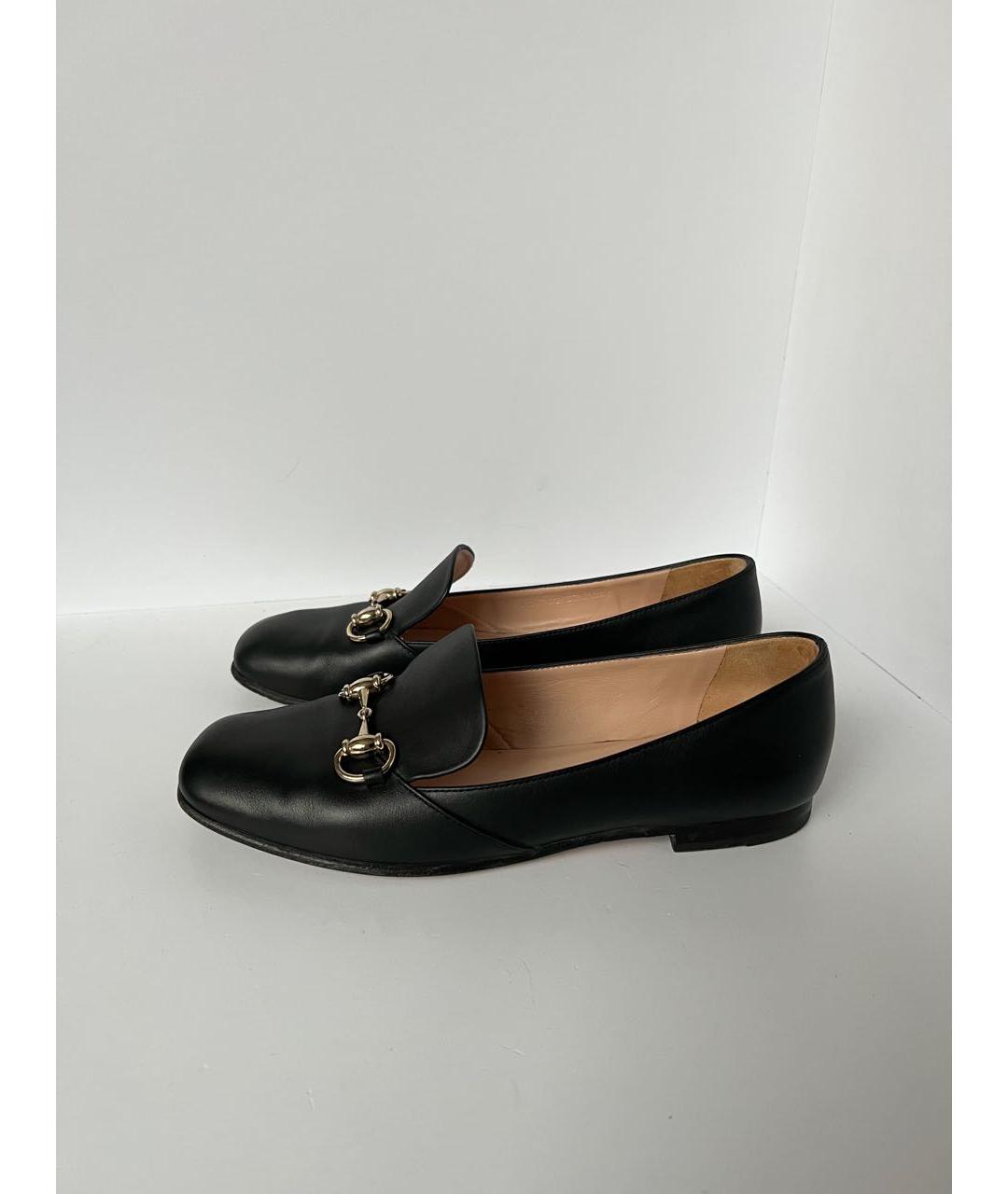 GUCCI Черные кожаные туфли, фото 5