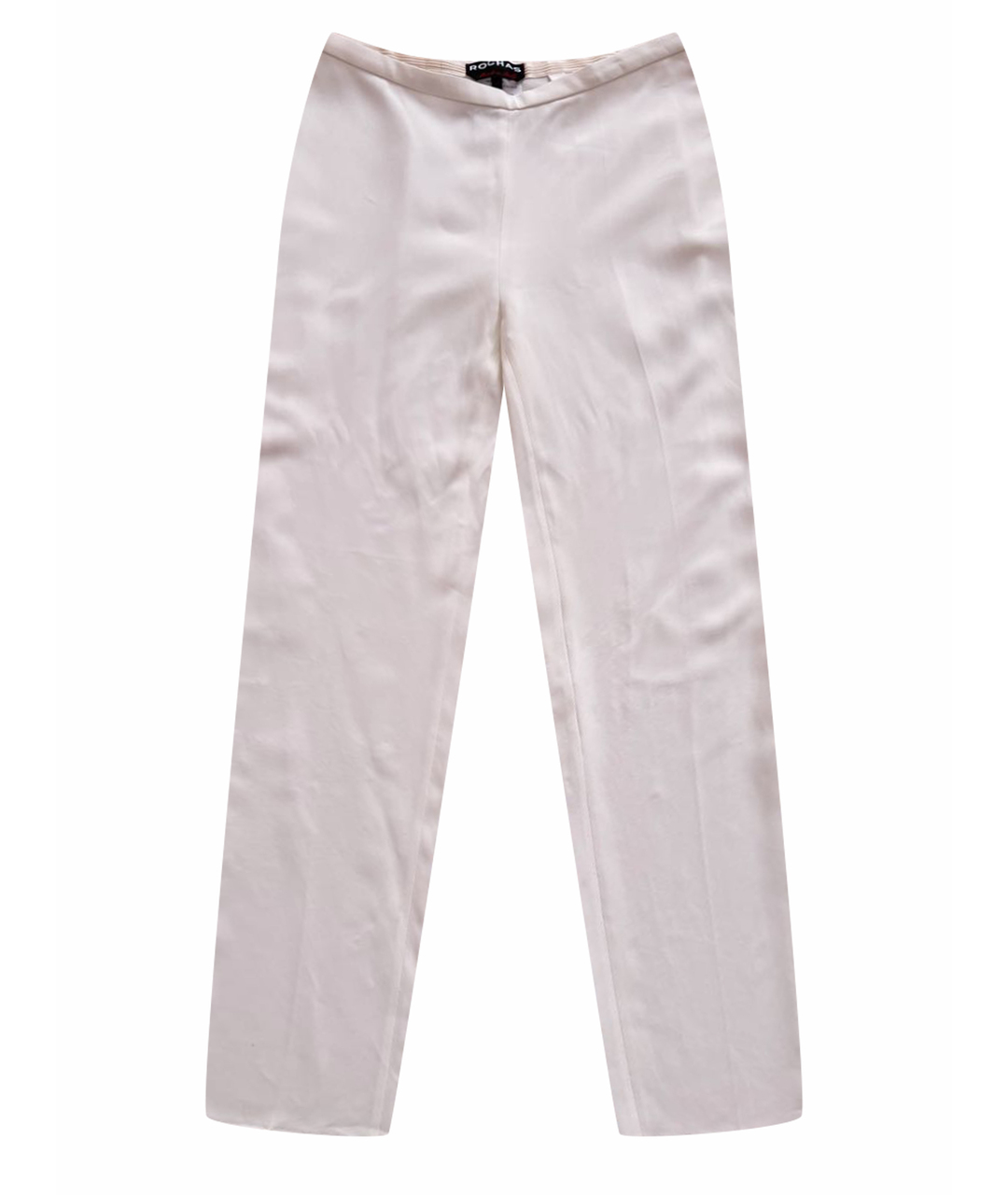 ROCHAS Белые вискозные прямые брюки, фото 1