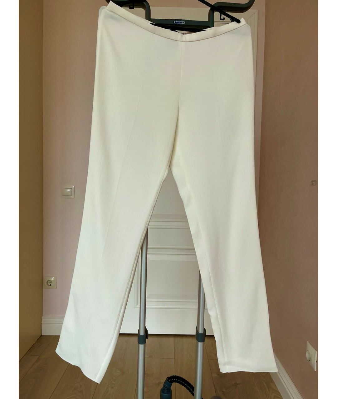 ROCHAS Белые вискозные прямые брюки, фото 5