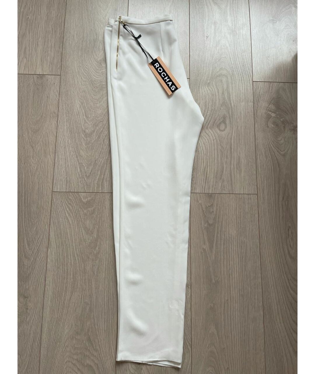 ROCHAS Белые вискозные прямые брюки, фото 2