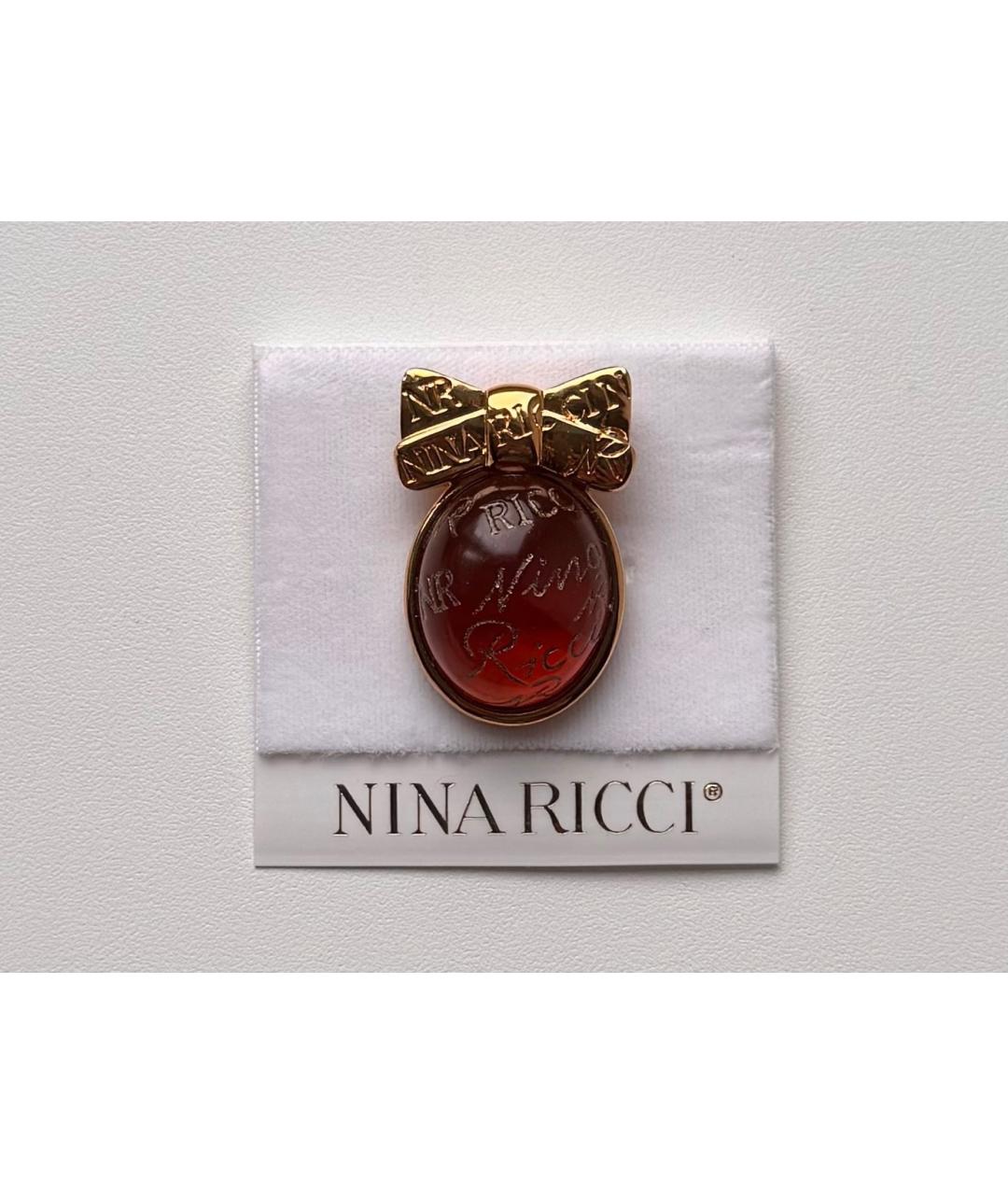 NINA RICCI Коричневая металлическая булавка / брошь, фото 7