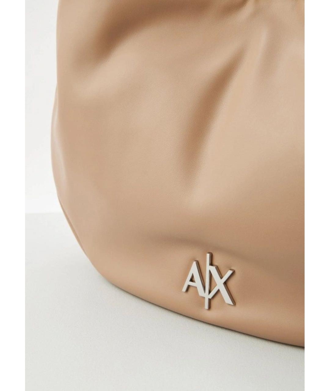 ARMANI EXCHANGE Бежевая сумка тоут из искусственной кожи, фото 4