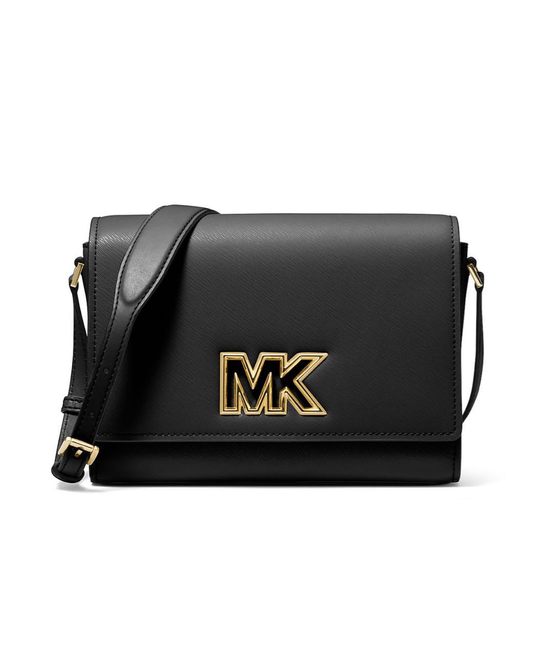 MICHAEL KORS Черная кожаная сумка через плечо, фото 1