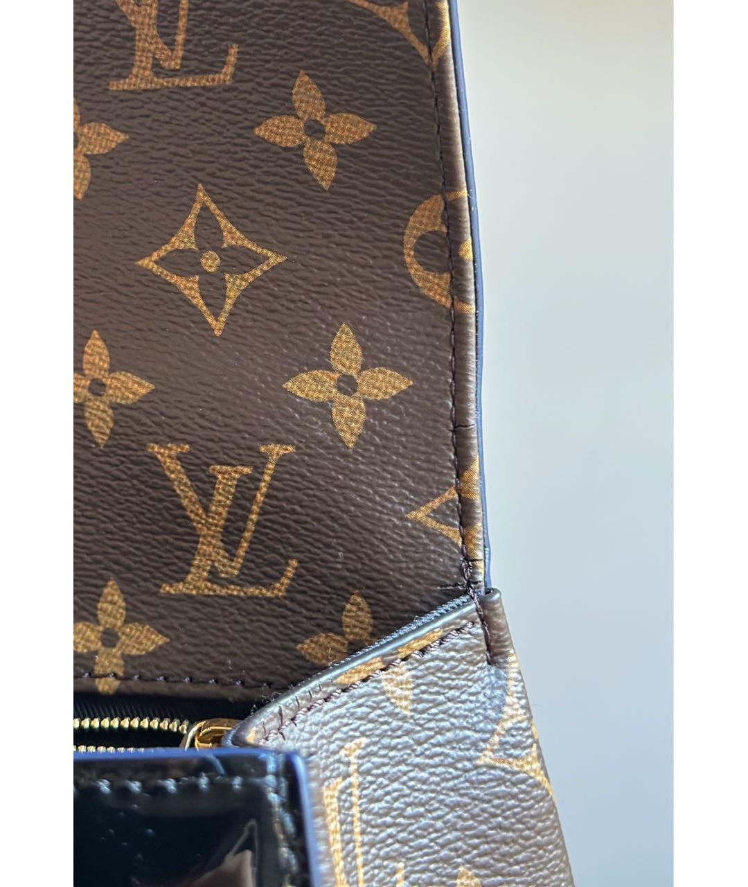 LOUIS VUITTON Черная кожаная сумка через плечо, фото 5