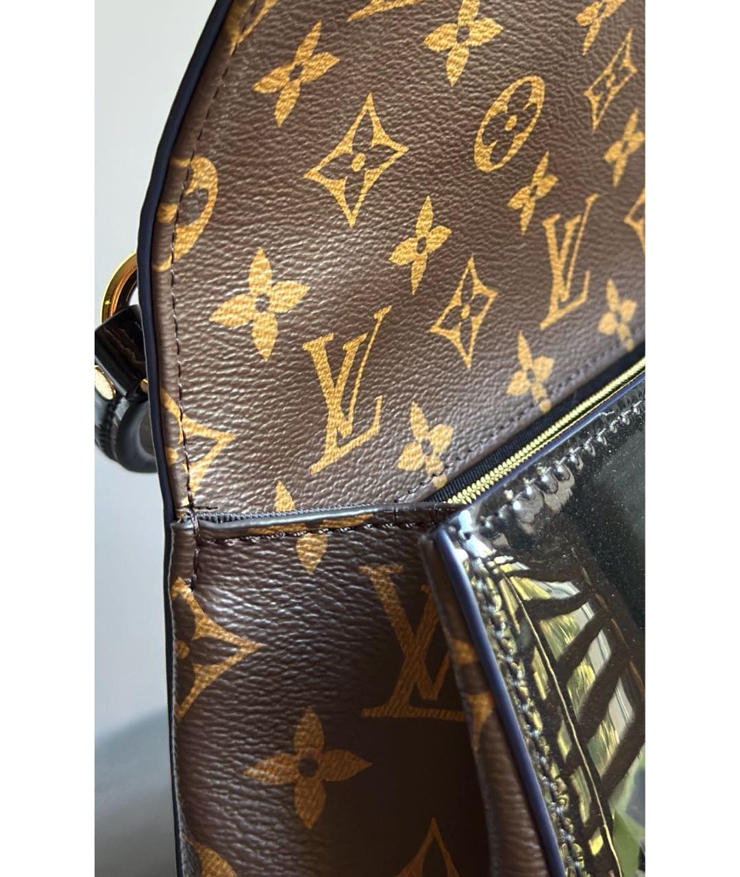 LOUIS VUITTON Черная кожаная сумка через плечо, фото 4