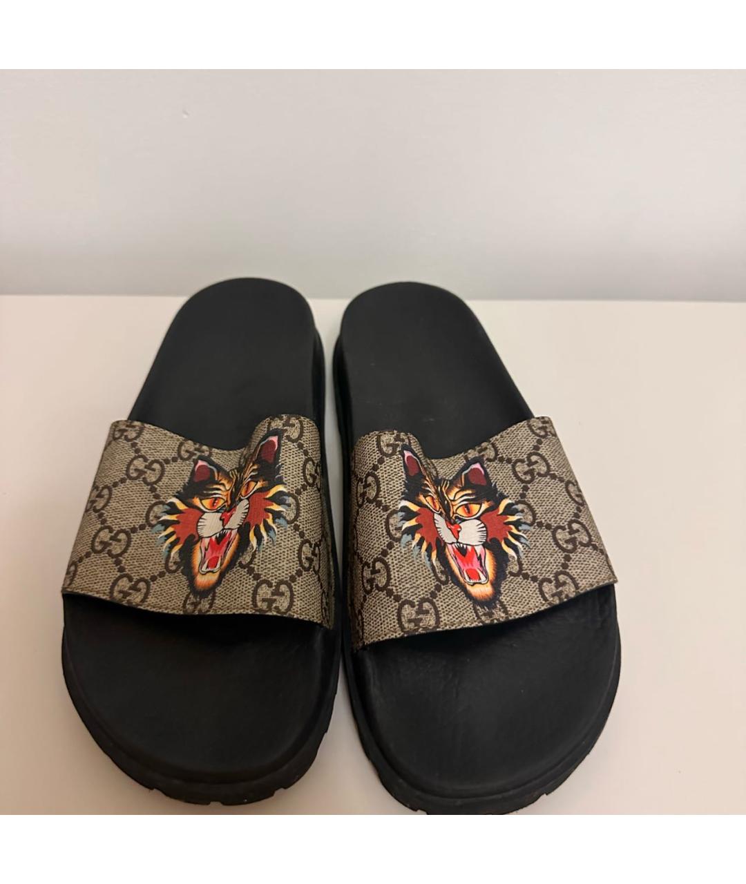 GUCCI Черные шлепанцы, фото 2