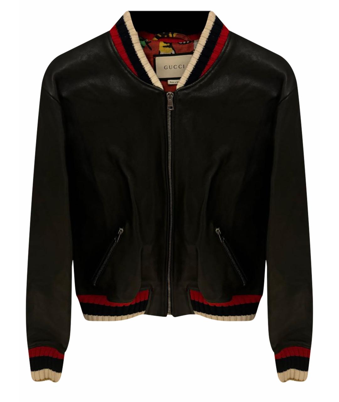 GUCCI Черная кожаная куртка, фото 1