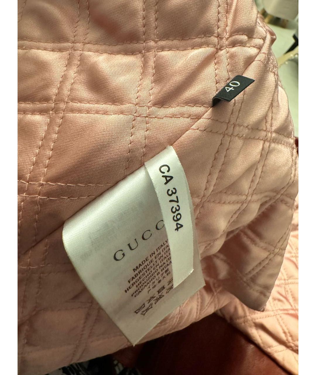 GUCCI Бордовая кожаная куртка, фото 6