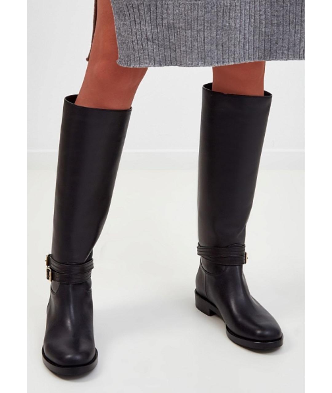 GIANVITO ROSSI Черные кожаные сапоги, фото 5