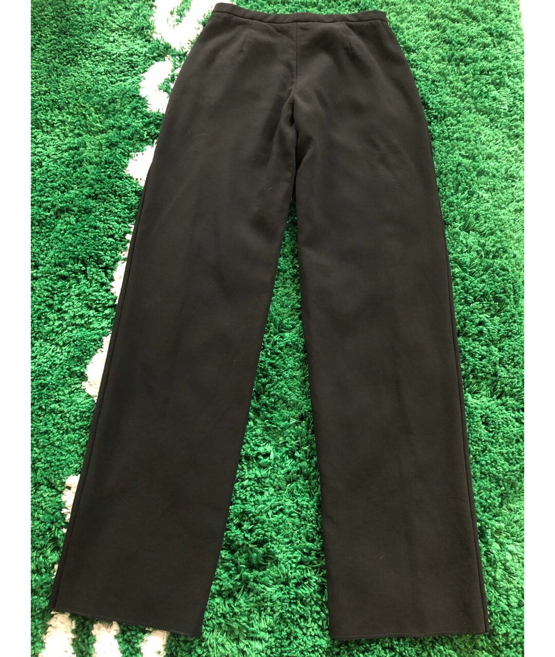 GIORGIO ARMANI Черные шелковые прямые брюки, фото 2
