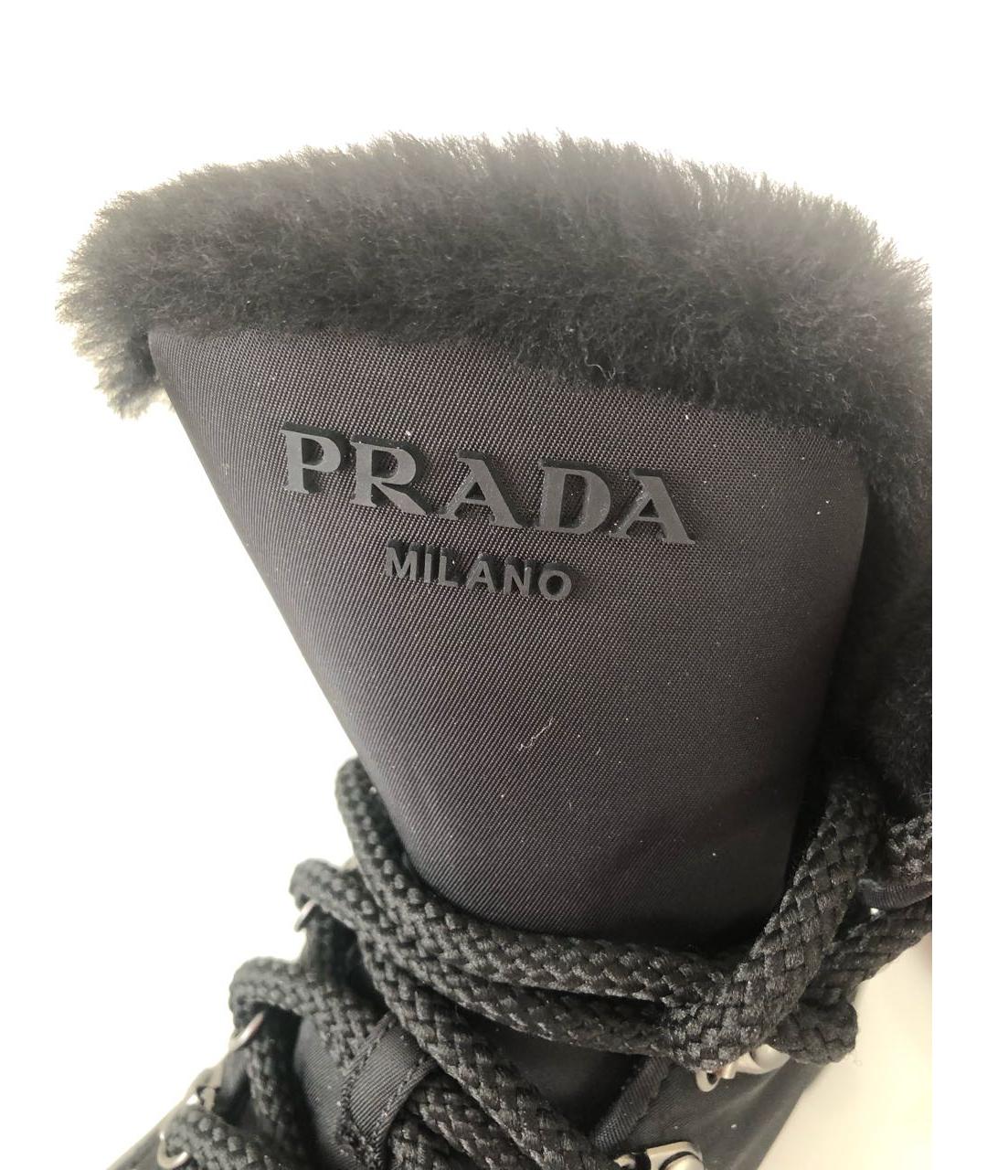 PRADA Черные ботинки, фото 4