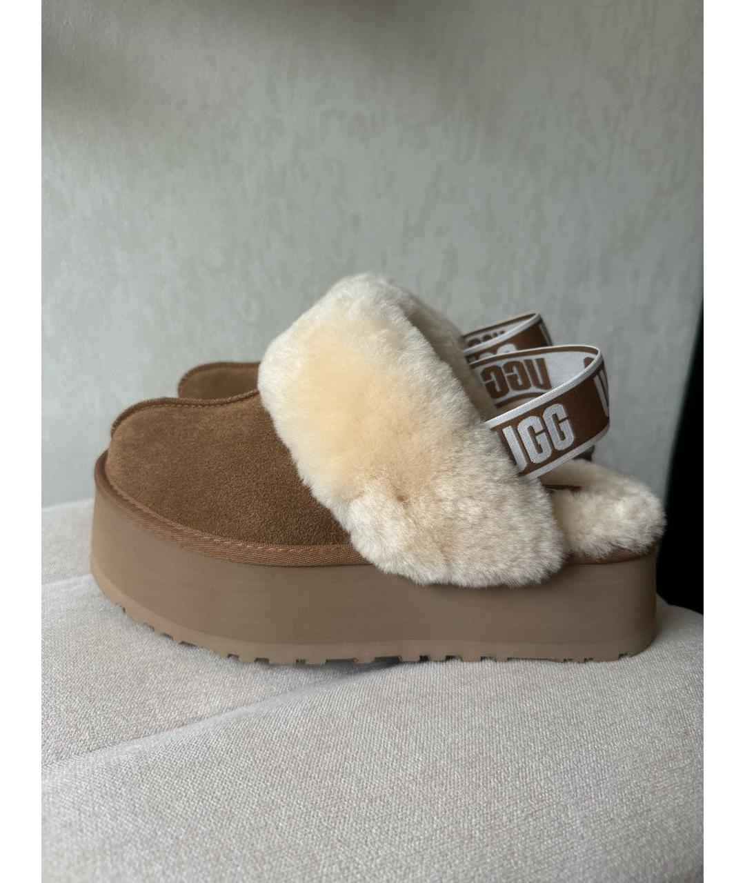 UGG AUSTRALIA Бежевые замшевые ботинки, фото 6