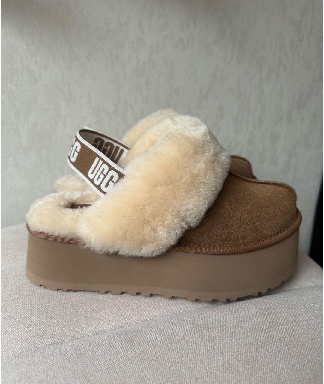 UGG AUSTRALIA Бежевые замшевые ботинки, фото 7