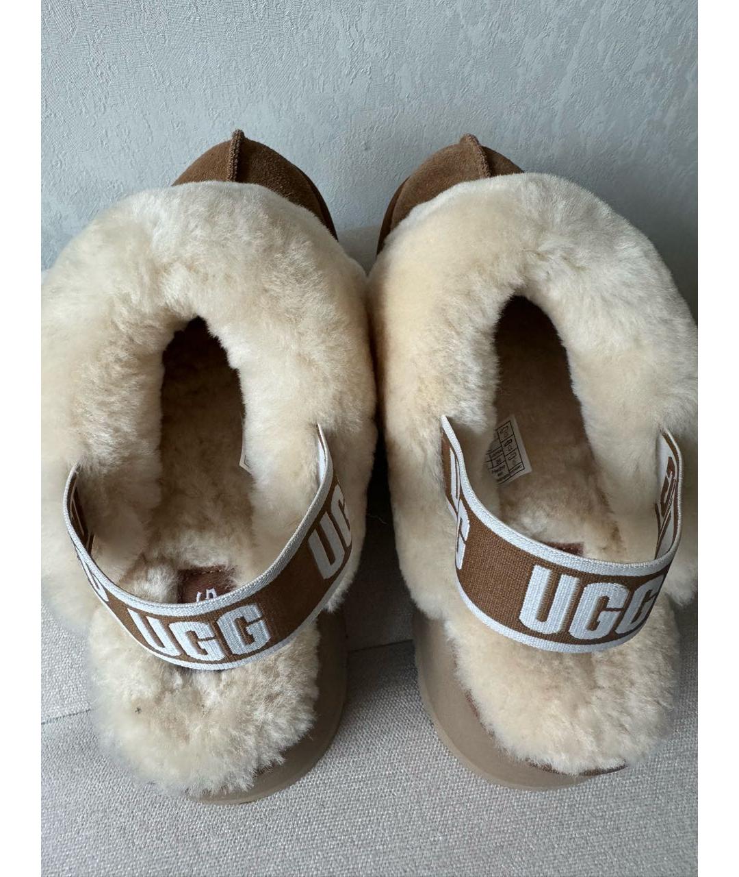 UGG AUSTRALIA Бежевые замшевые ботинки, фото 4