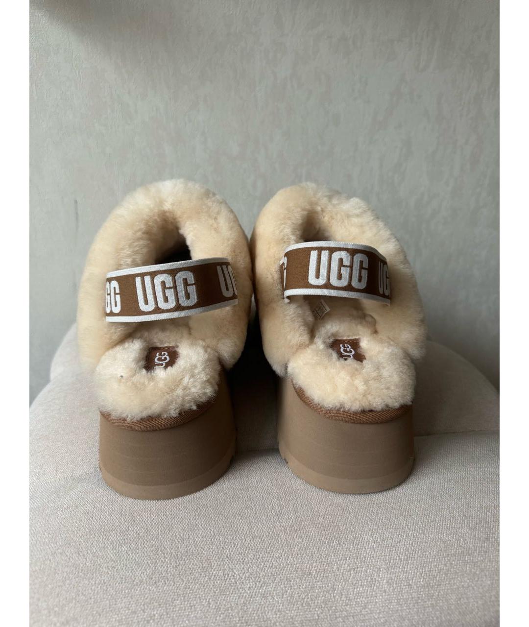 UGG AUSTRALIA Бежевые замшевые ботинки, фото 3